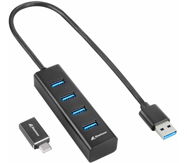 Sharkoon 4-Port USB 3.2 Gen 1 Aluminium Hub