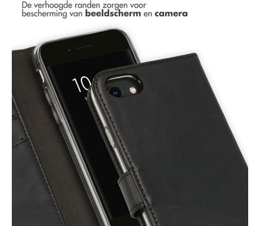 Selencia Echt Lederen Bookcase iPhone SE (2022 / 2020) / 8 / 7 / 6(s)
