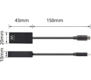Ewent USB-C naar HDMI 4K 60Hz adapter Zwart