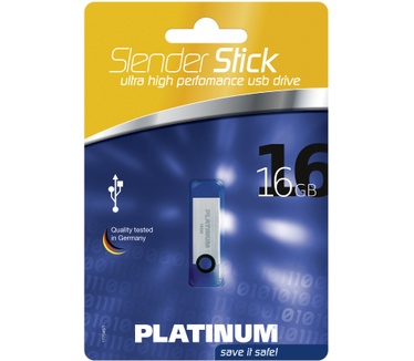 Platinum Slender Stick USB 2.0 16GB Zilver