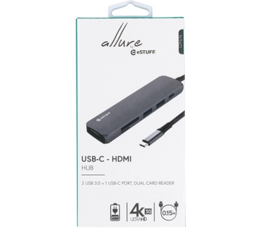eStuff USB-C HDMI Hub Grey