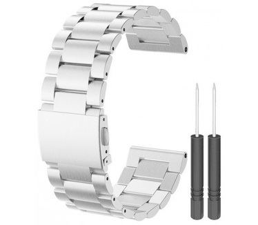 Just in Case Metalen armband voor Garmin Fenix 3 / Fenix 3 HR - Zilver