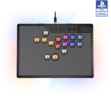 Corsair NOVABLADE PRO Draadloze Hall Effect Fight Controller, 2,4GHz Draadloos, PS5, PS4, PC - Zwart Zwart