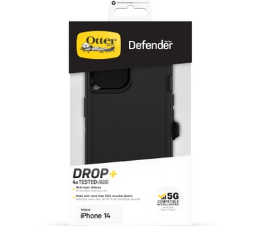Otterbox OtterBox Defender Case voor iPhone 14/iPhone 13, Schokbestendig, Valbestendig, Ultra-robuust, Beschermhoes, 4x Getest volgens Militaire Standaard, Zwart