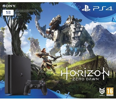 Sony PlayStation 4 Slim 1TB + Horizon Zero Dawn Zwart