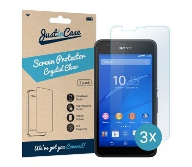 Just in Case Screen Protector Sony Xperia E4g - 3 stuks - Crystal Clear