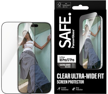 PanzerGlass SAFE. by PanzerGlass® Screen Protector iPhone 2026 Pro | 17 Pro | Ultra-Wide Fit w. EasyAligner