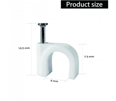 Allteq Kabelclip 5 mm wit -100 st. -