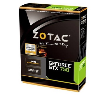 Zotac GeForce GTX 750 1GB ZONE Edition