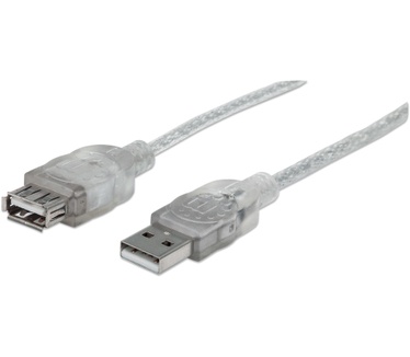 Manhattan Hi-Speed USB 2.0 Transparant, Zilver