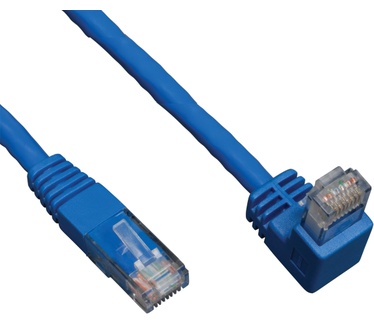 Tripp-Lite Cat6 Gigabit Molded Patch Cable (RJ45 Right Angle Down M to RJ45 M) - Blue, 3.05 m