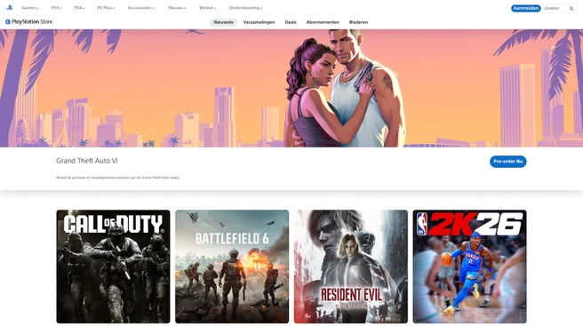 GTA VI in de PlayStation Store