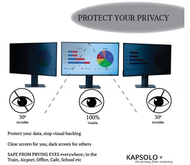 KAPSOLO 2-Way Plug In Privacy Screen / Privacy Filter for iPad Pro 11" Model 2018 / 2020 landscape