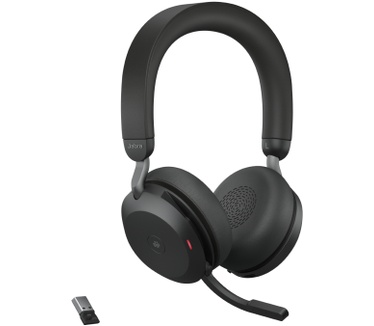 Jabra Evolve2 75 usb-a MS Teams met oplaadhouder (Zwart)