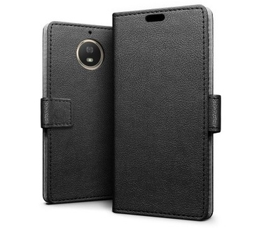 qMust Motorola Moto G5S Plus Wallet Hoesje Zwart