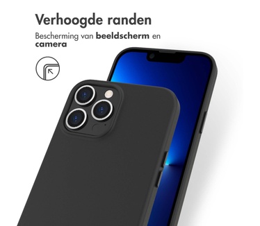 Accezz Leather Backcover met MagSafe iPhone 13 Pro Max - Zwart