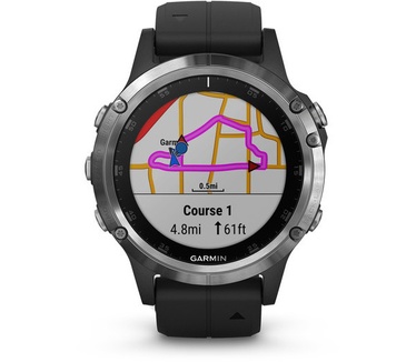 Garmin Fenix 5 Plus Zilver (Zwart)