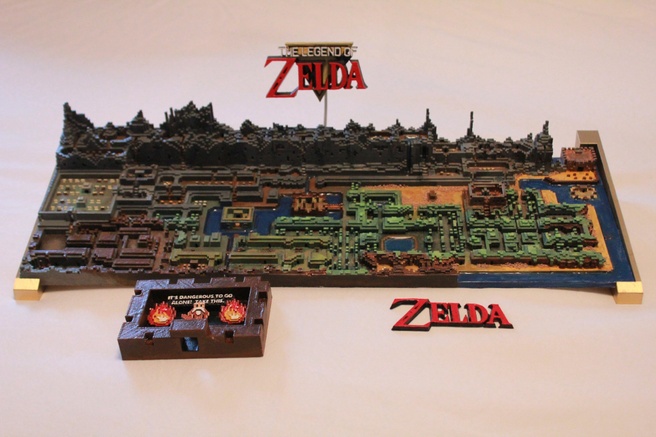 3d-geprinte spelwereld van The Legend of Zelda