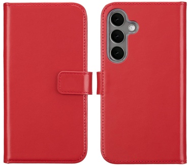 Selencia Echt Leren Bookcase Samsung Galaxy S25 Plus - Rood