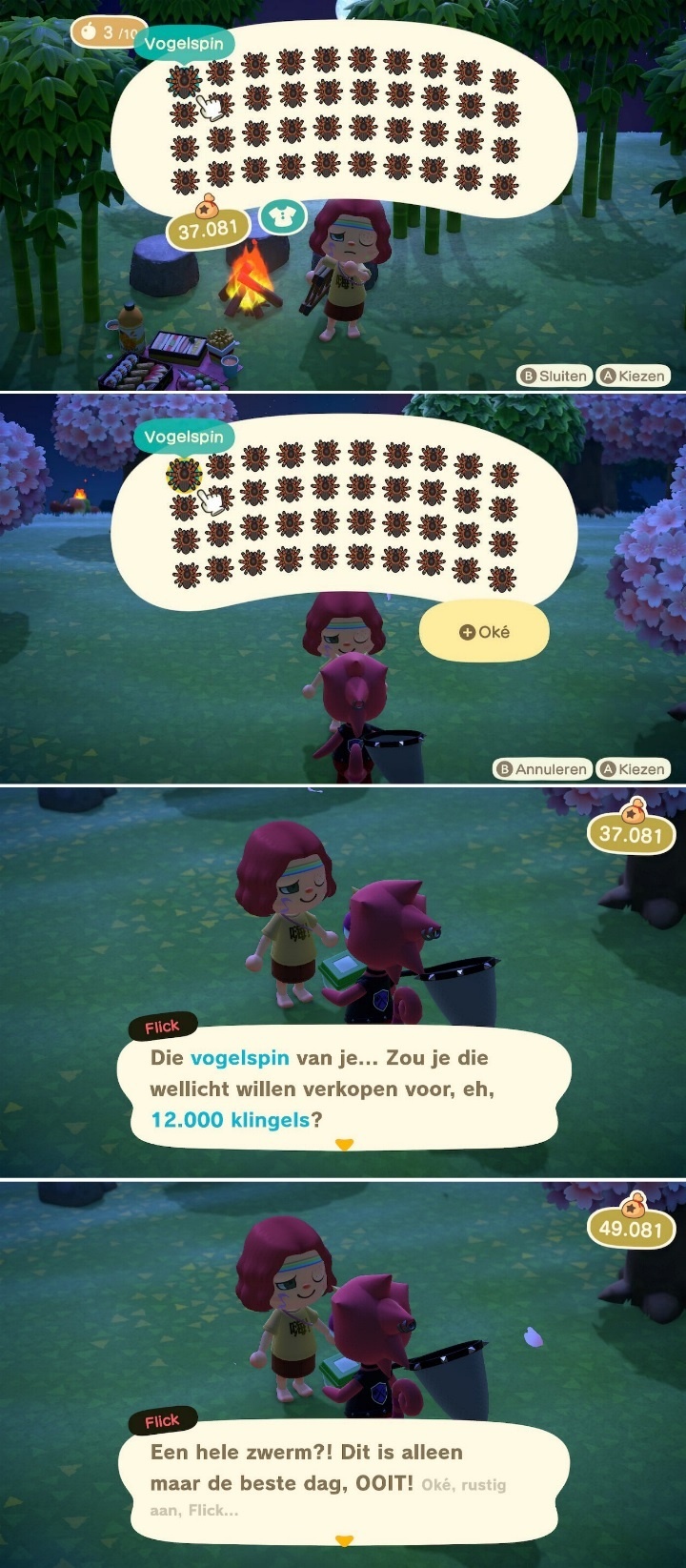 CLB - Animal Crossing; Flick & vogelspinnen CLB - Animal Crossing; Flick & vogelspinnen