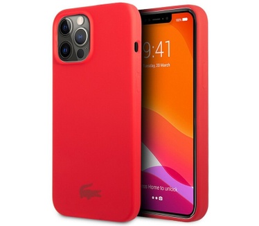 Lacoste Silicone Back Case - Apple iPhone 13 Pro (6.1") - Rood Rood