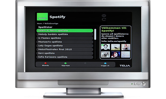 Spotify op tv