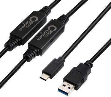 Microconnect USB3.1CA10AMP Zwart