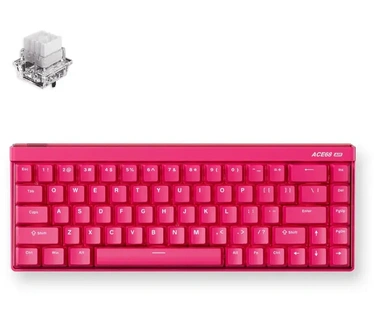 MCHOSE Ace 68 Air Hall Effect Magnetic Switch Gaming Keyboard Rose Red