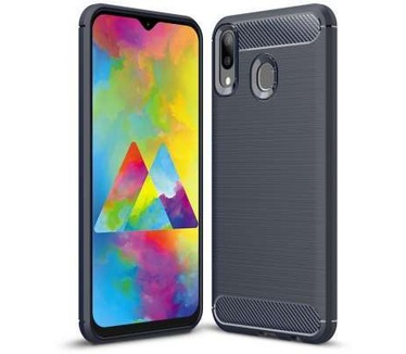 qMust Samsung Galaxy M20 Rugged TPU Case - Blauw