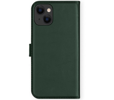Selencia Echt Lederen Bookcase iPhone 13 Mini - Groen