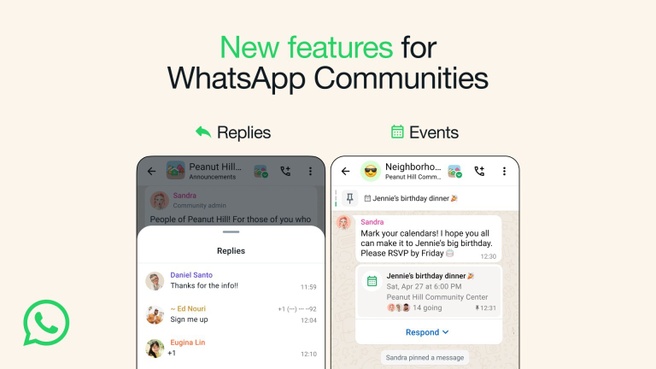 Nuove funzionalità per WhatsApp