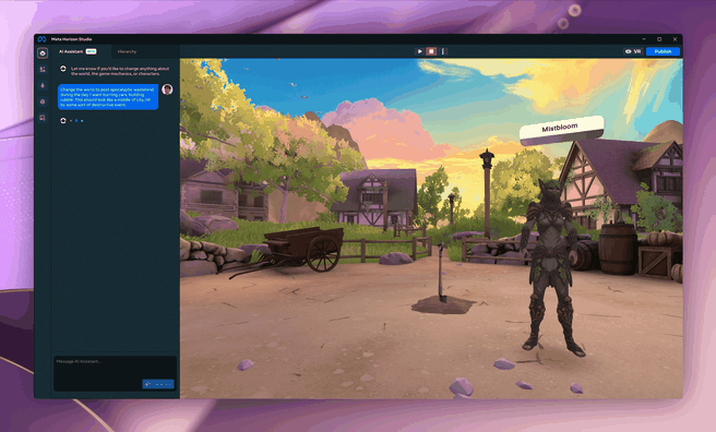 Horizon Worlds editor