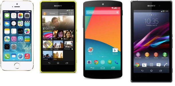 iPhone 5s, Xperia Z1 Compact, Nexus 5, Xperia Z1 iPhone 5s, Xperia Z1 Compact, Nexus 5, Xperia Z1