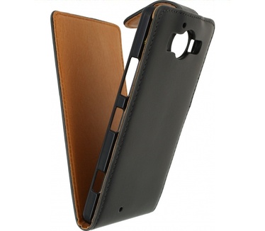 Xccess PU Leather Flip Case voor Microsoft Lumia 950 - Zwart