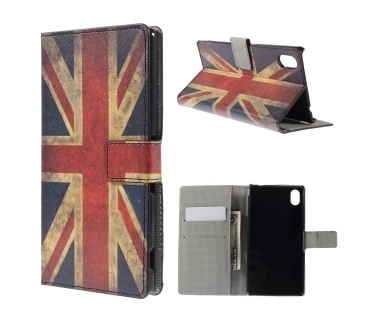 qMust Sony Xperia M4 Aqua Wallet Case - hoesje met stand - UK