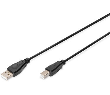 Digitus 1.8m, USB2.0-A/USB2.0-B Zwart