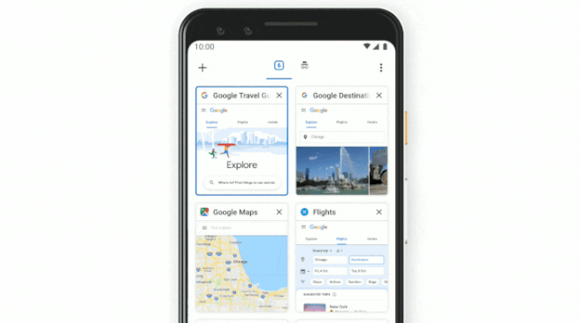 Google Chrome Android tabbladen