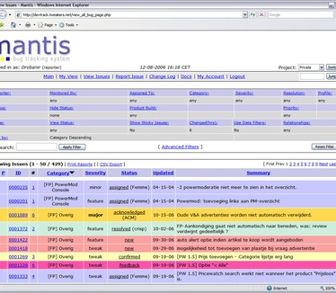 Mantis Bug Tracker screenshot