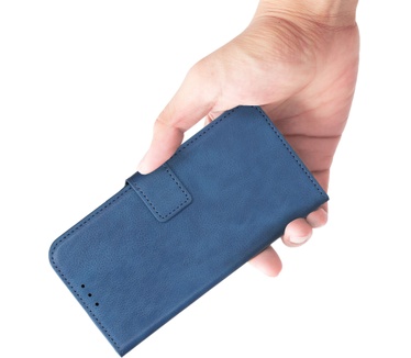 Mobiparts Classic Wallet Case Apple iPhone 16 Pro Max Steel Blue (MagSafe Compatible)