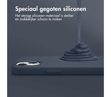 Accezz Liquid Silicone Backcover iPhone 14 Pro Max - Donkerblauw