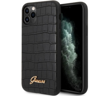 Guess Crocodile Hard Case Apple iPhone 11 Pro Max (6.5") - Zwart  Zwart