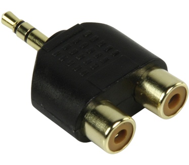 3.5mm male stereo naar 2x RCA female