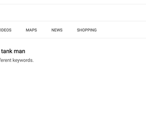 Bing 'Tank Man' no result