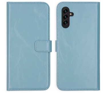 Selencia Echt Lederen Bookcase Samsung Galaxy A13 (5G) / A04s - Air Blue