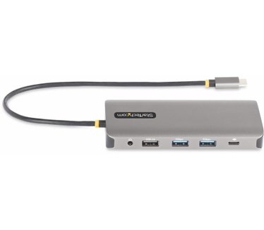Startech.com USB-C Triple Monitor Multiport Adapter, 5Gbps, Dual 4K 60Hz + 4K 30Hz HDMI & DisplayPort, 4-Port USB Hub, 100W PD Pass-Through, GbE, SD/MicroSD Kaartlezers