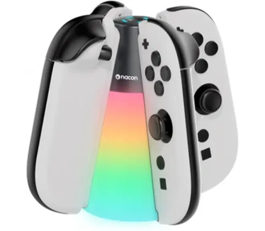 Nacon Switch 2 Quad Charger For 4 Joy-Con Controllers met RGB Effect