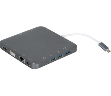 eStuff USB-C Docking Hub Grey