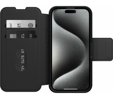 Otterbox Strada Series Folio MagSafe voor iPhone 15 Pro, Shadow - Geen retailverpakking