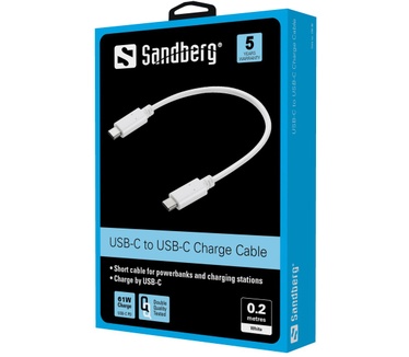 Sandberg USB-C Charge Cable 0.2m