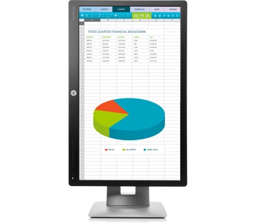 HP EliteDisplay E222 Zilver, Zwart